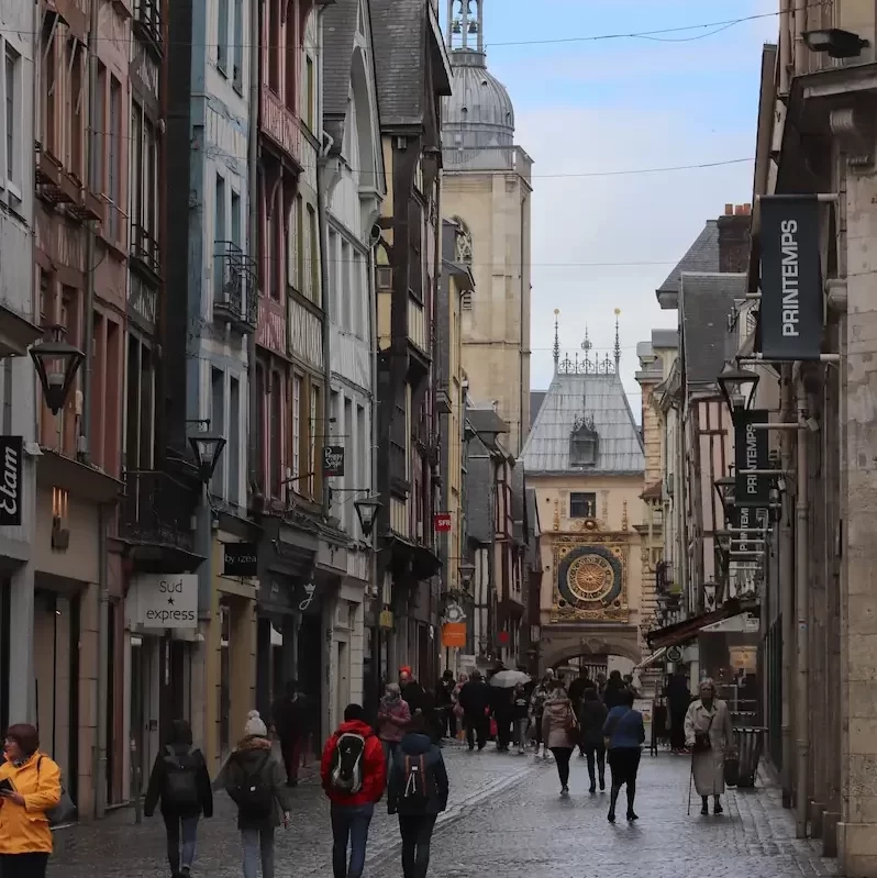 Les rues piétonnes de Rouen